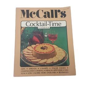 Vintage McCall's Cocktail Time Cookbook Spreads Foods Cooking Appetizer Beverage